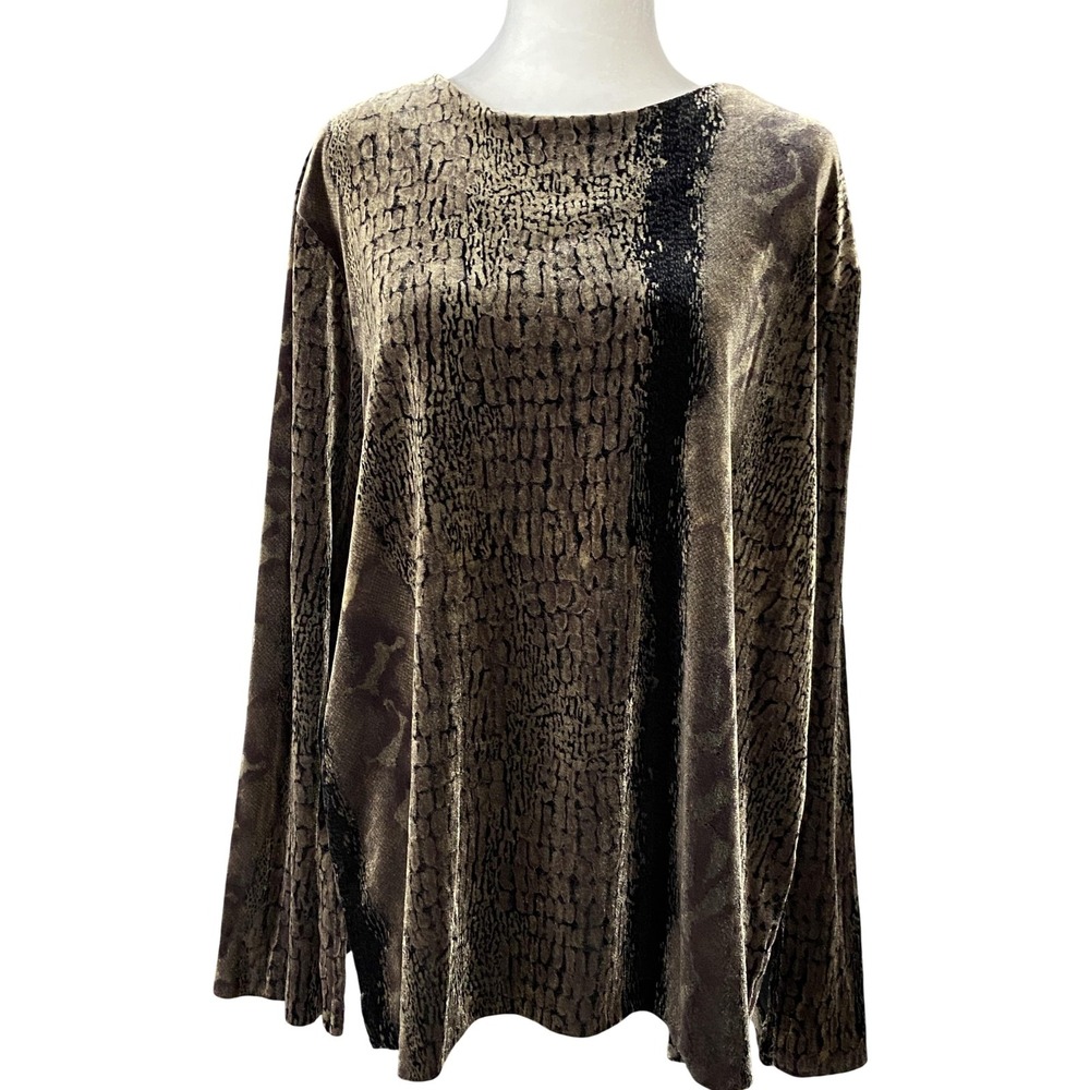 Elegant Brown Patterned Women's Top